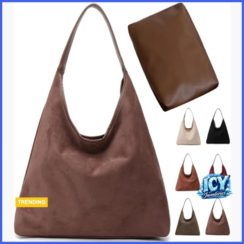 Suede Shoulder Bag Tote Hobo Purse for Women